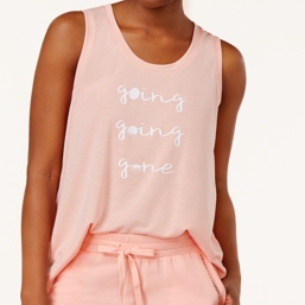 Alfani Graphic Print Going Going Gone Pajama Top